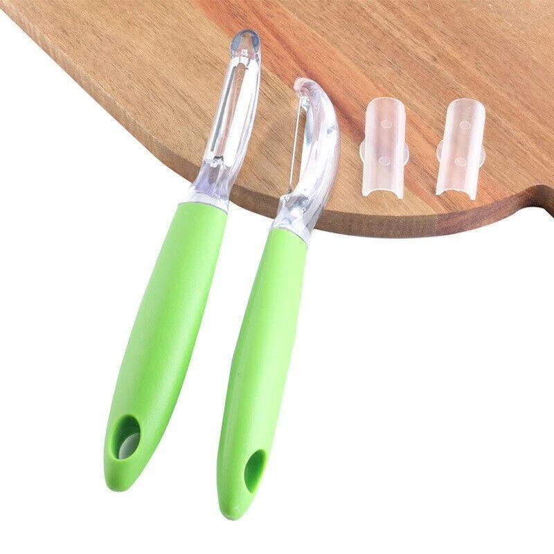 Pelador de verduras cómodo agarre antideslizante patata fruta zanahoria manzana cortador cortador Foto 2 de 4