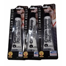 Halloween cream makeup white 1.0 oz. Rubies costume co. 3 tubes