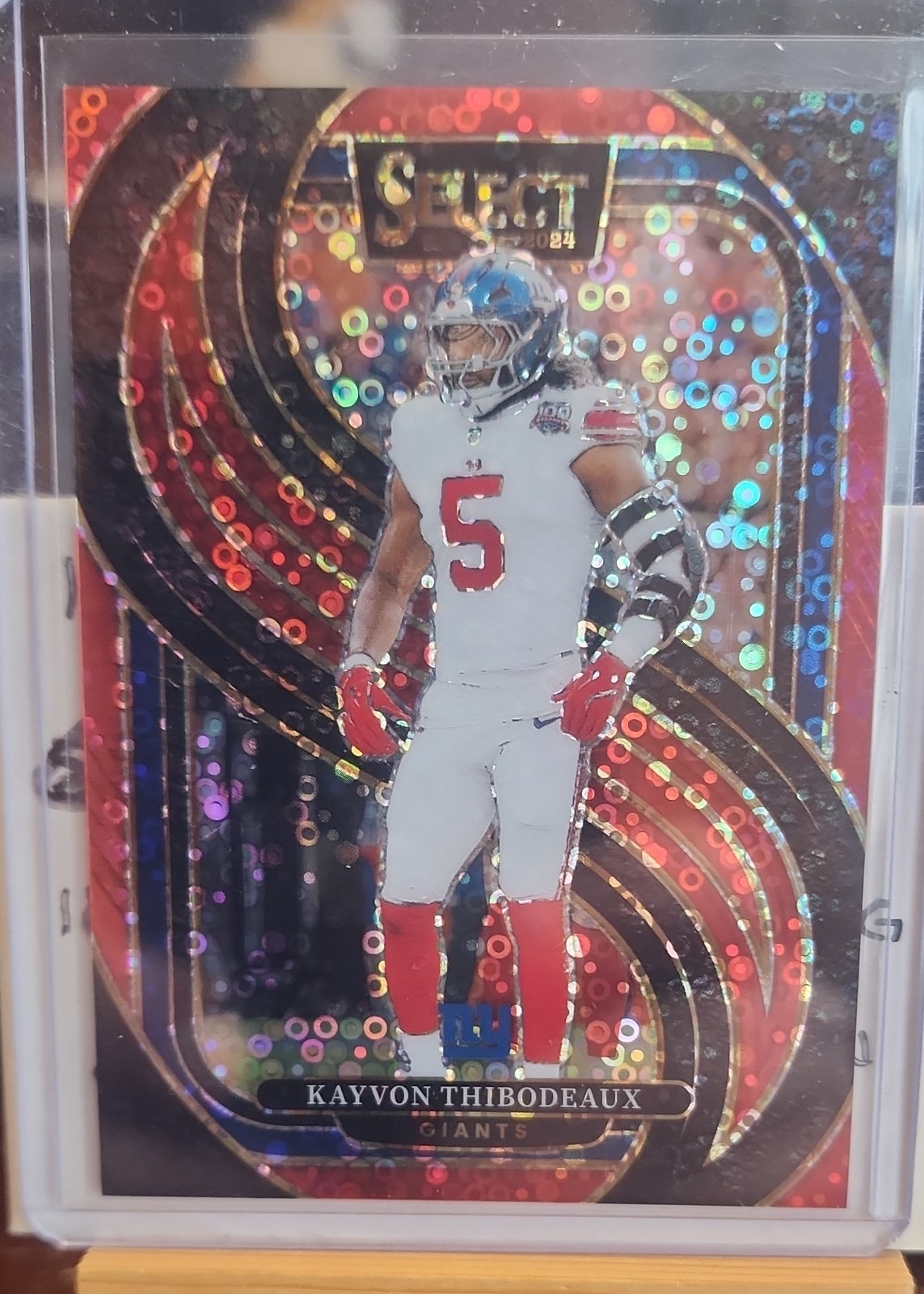 2022 Panini Select - Premier Level Kayvon Thibodeaux Red Disco Prizm 19/49 (RC)