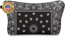 Small Makeup Bag Cosmetic Bag for Women, Pretty Design Organizer Case with Zippe