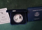 2012 W American Silver Eagle Proof US Mint Bullion $1 Coin W Matching COA