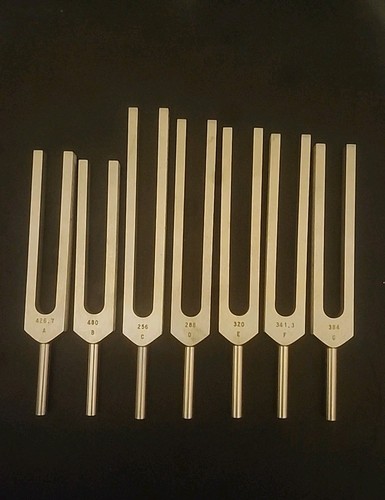 7pc Harmonic Spectrum Chakra Tuning Fork Healing Sound Therapy Pythagorean Scale
