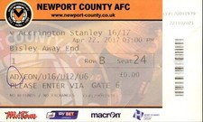 Newport County v Accrington Stanley 22/04/17 Ticket League 2