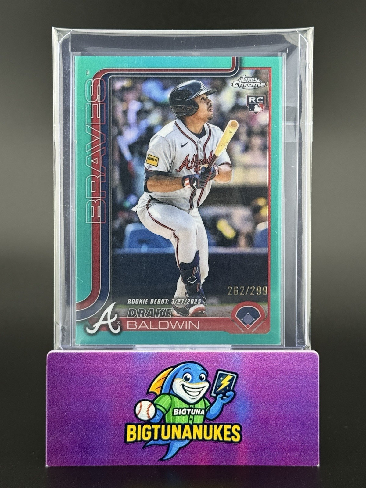 2025 Topps Chrome Update Series - Drake Baldwin #USC96 Teal Refractor /299 (RC)