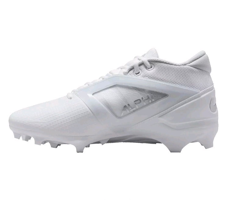 Size 15 Nike Alpha Menace 4 Pro White Metallic Silver Football Cleats FD7037-101 thumbnail 2