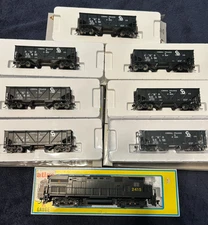 Proto 2000 HO 50 Ton War Emergency Hopper & Atlas PRR Alco C-424
