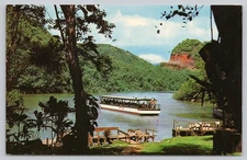 Kauai Hawaii, Fern Grotto, Wailua River, Smith's Boat Landing, Vintage Postcard