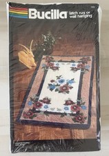 VTG Bucilla Country Floral Latch Rug Wall Hanging Kit 20x50