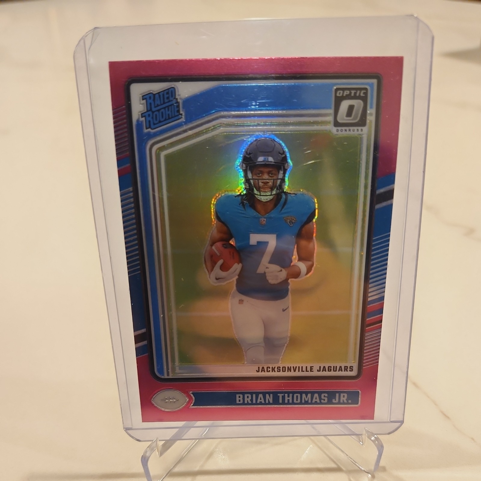 2024 Panini Donruss Optic - Rated Rookie Brian Thomas Jr. #214 Pink Prizm (RC)