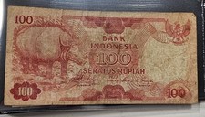 100 Rupiah Indonesian Paper Banknote 1977
