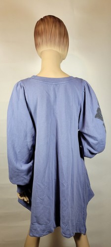 NEW SOLD OUT Free People Blue Lounge Flowers Sweatshirt NWT M - Picture 5 of 7