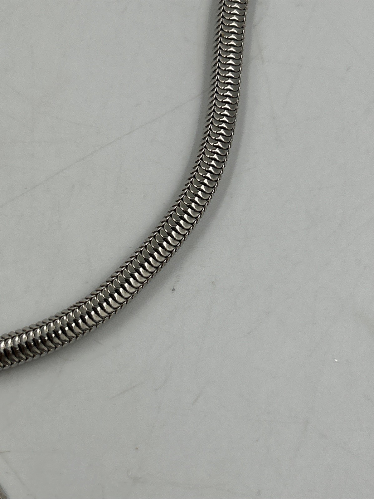 Large signed LISNER Round Silvertone Pendant On A… - image 3