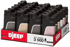DJEEP Pocket Lighters, Bold Collection Textured, Unique Lighters, 24 Count Tray