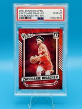 2024 Donruss Optic #1 The Rookies Red International Zaccharie Risacher PSA 10