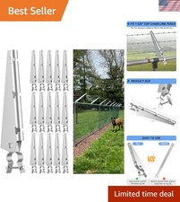 Galvanized Steel Fence Height Extender - 15 Barbed Wire Arms for 1-3/8"