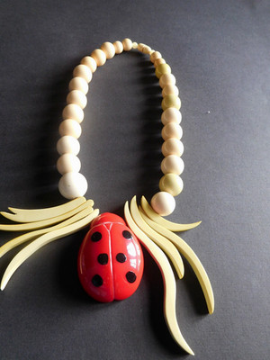 COLLIER ISADORA PARIS RARE - VINTAGE 1980 - GALALITHE
