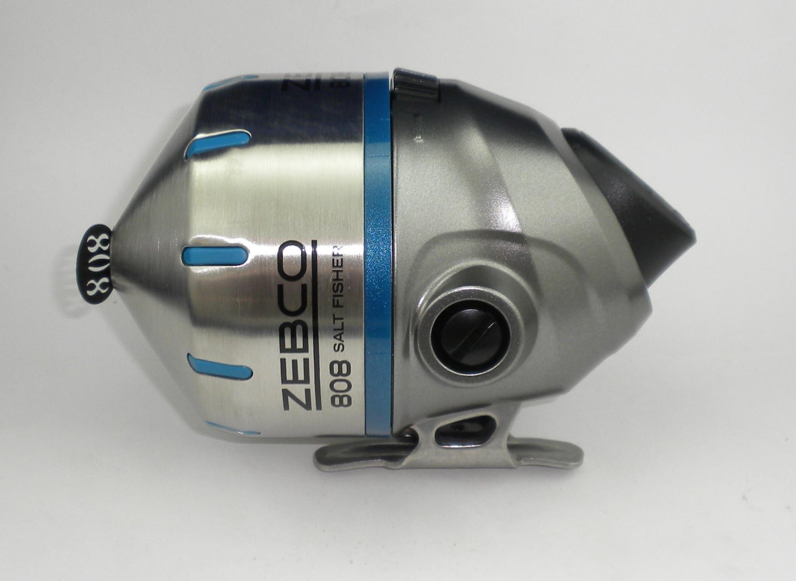 Zebco 2140439 808JSF Saltwater Spincast Push-Button Reel w/ 20Lb Line Bait Alert
