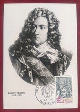 CARTE MAXIMUM PREMIER JOUR TIMBRE DUGUAY-TROUIN 1973 OBLITÉRÉ SAINT-MALO N° 1748