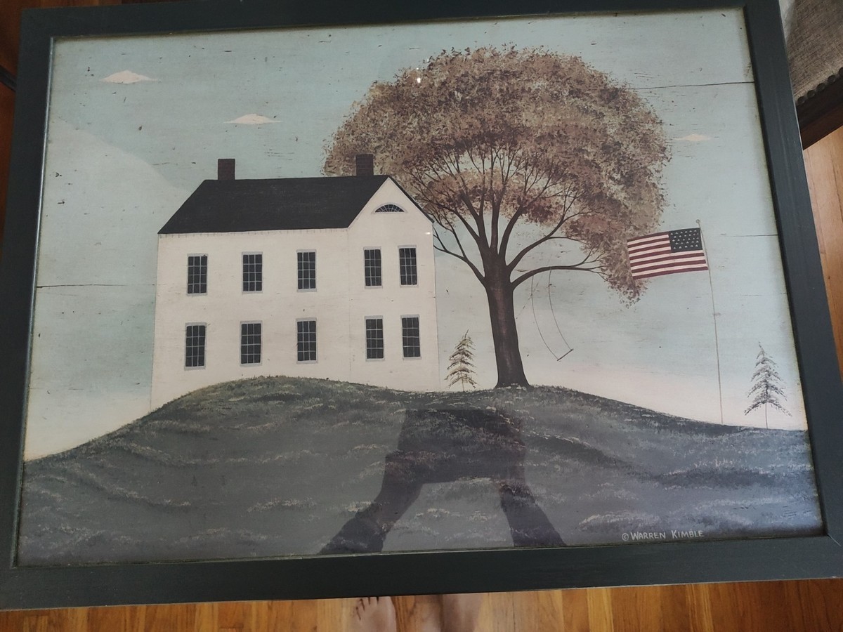 WARREN KIBLE アメリカンフラッグ柄 ケト ルLA購入 Warren Kimble Art
