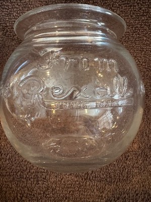 Vintage Rexall Fish-Leech Glass Bowl or apothecary