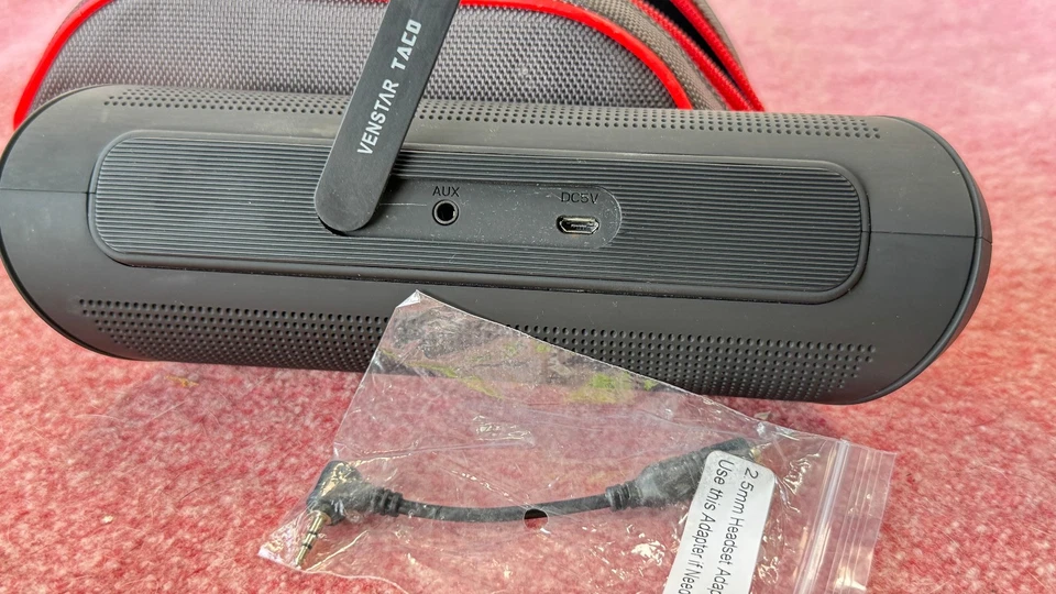 VENSTAR Taco 蓝牙扬声器 红色/黑色 + 手提箱 NFC – 已测试 — 第 4/4 张图片