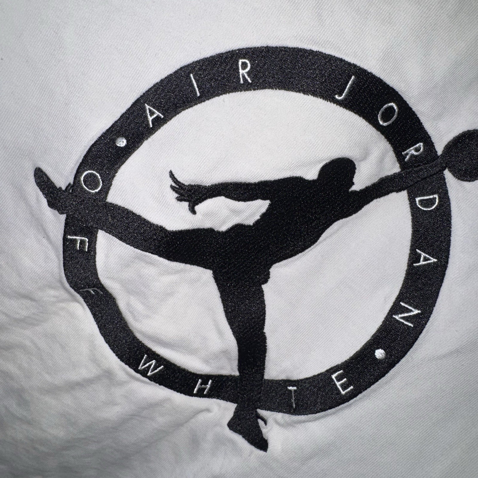 Jordan Off White Jumpman Logo White Graphic Print Men's T-Shirt Extra small  thumbnail 3