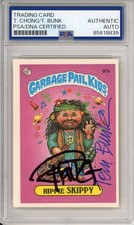 DUAL SIGNED Tom Bunk & Tommy Chong 1986 Topps GPK Hippie Skippy PSA DNA COA AUTO