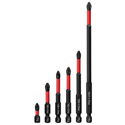 6-Piece S2 Screwdriver Bit Set   Phillips & Impact Ready for Power & Hand Tools