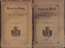 Adalbert Hermann Kraffert Chronik Liegnitz Schlesien 1871 2.+3. Theil 2 antik Bd