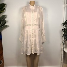 New Forever That Girl Lace Noah Dress Sz L Cotton Shirtdress Anthropologie