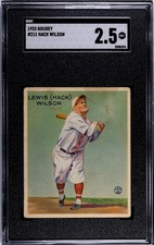 1933 GOUDEY HACK WILSON  #211  SGC 2.5