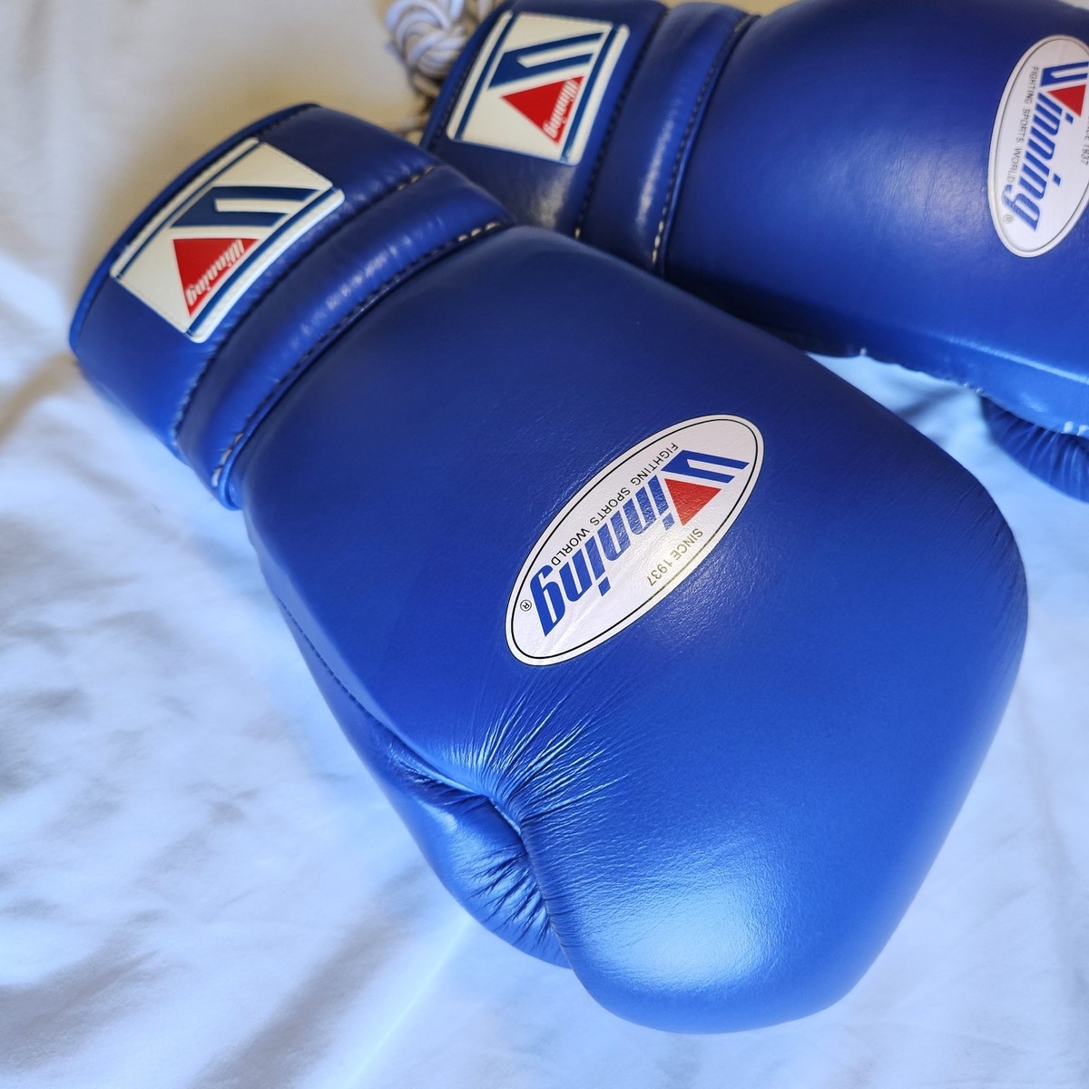 Winning Boxing Gloves 14oz MS-500 Blue Lace-up Japan Pro