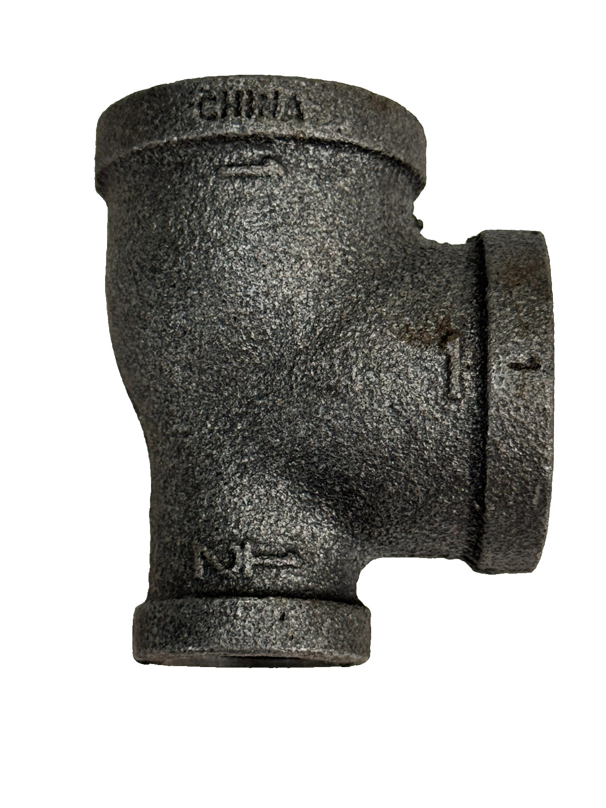 1" x 1/2" x 1" MIP Thread 150 lb. Tee Black Malleable Iron (BMI) Pipe Fitting