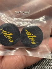 NOS VINTAGE ONZA CHILL PILLS BRAKE CABLE HANGER SET - BLACK YELLOW ANODIZED