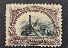 US #298 1901 8c Canal Locks at Sault Ste. Marie, Brown & Violet Black [USA2]