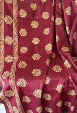 Vintage French Neo Classic Empire Interiors Fabric ~Cranberry Red Gold ~ Romanex