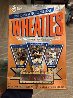1996 Wheaties Super Bowl 30th Anniversary Collector s Edition