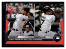 2022 Topps Now Offseason #OS-33 Luis Arraez & Brandon Drury Red Parallel #d /10