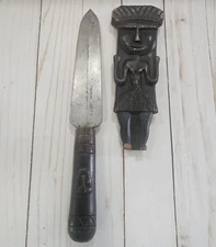 Vintage Taiwan Shangao Wan Tai Tribal Dagger Formosa Decorative Work on Sheath