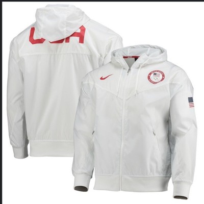 nike white olympic jacket