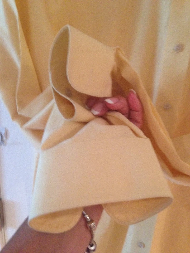 Men's Large LL Bean Yellow Oxford - Image 4 of 4