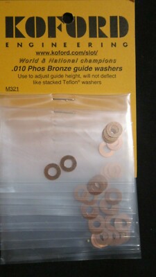 KOFORD .010 PHOS BRONZE GUIDE WASHERS 6 PER PACKAGE $3.95 EACH M321