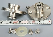 LOT OF 2 NEW TRI-CLAMP DN2-8 1/2'' FLANGE ADAPTERS 1.4404/316L 38MP-.50-316