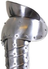 Medieval Warrior Pauldrons Shoulder Armor Halloween Costume Silver