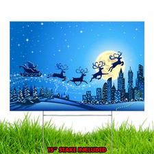 Merry Christmas Happy Holiday Xmas Season Winter Decoration Yard Sign Design C7