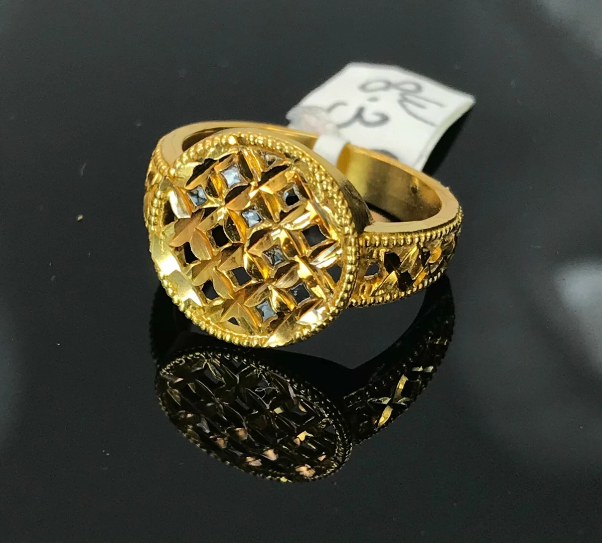 10 karat H diamond initial ring - 10K gold ladies H name initial filigree  ring | eBay