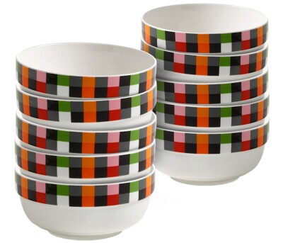 10er SET Maxwell & Williams ABSTRACTION Schale Square 15 cm, Geschenkbox, Por...