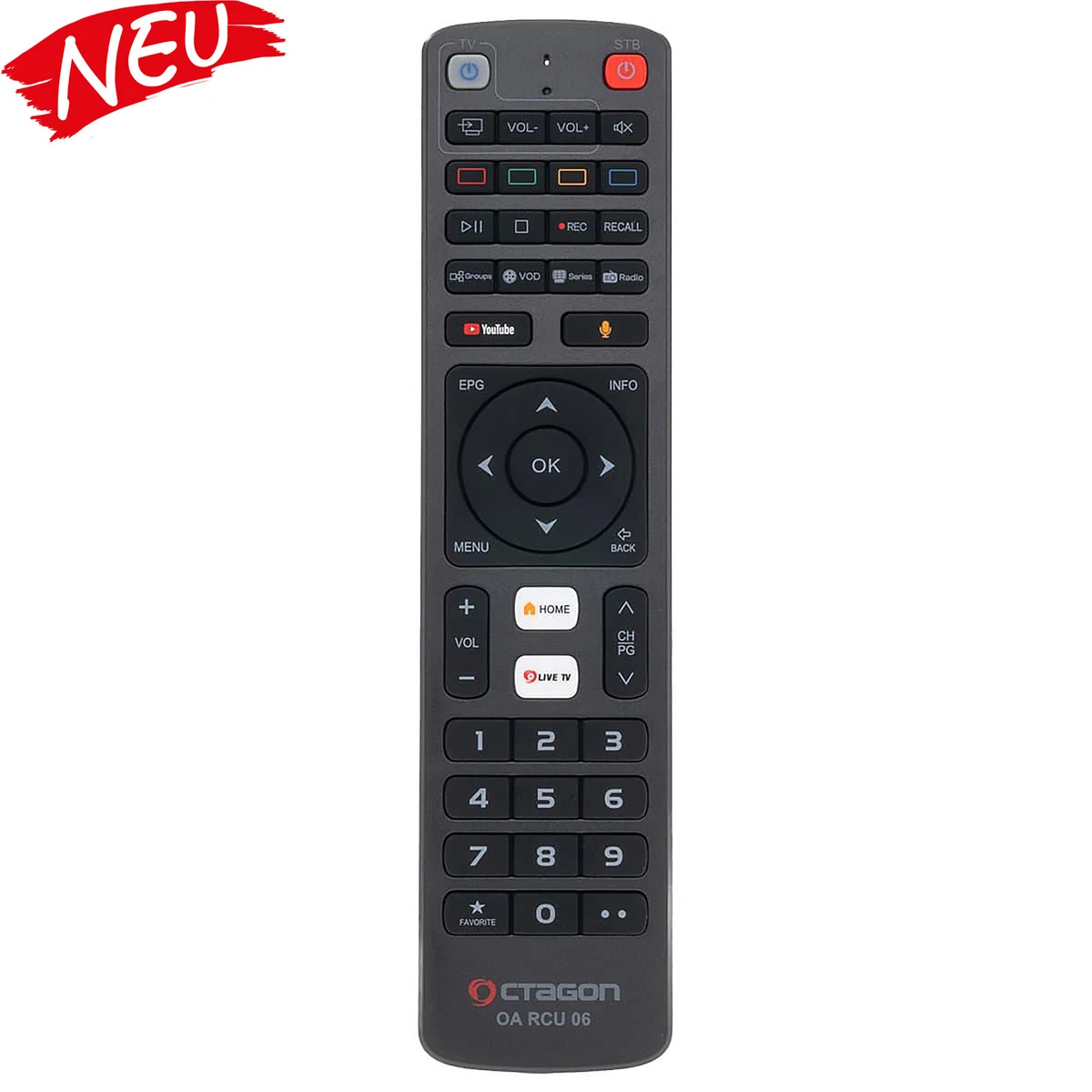 OCTAGON SX RCU 07 + TV Control  Mini TV  - Remote Control Duplicate P 91433