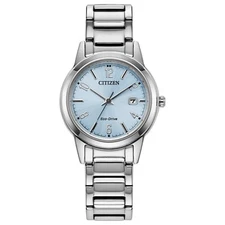 Citizen Women's Classic Eco-Drive Silver Stainless Steel Watch 30 MM FE1241-71L
