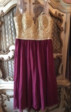 Formal Gown gold/burgundy Unknown Brand
